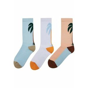 Mr. Tee Fancy Palmtree Socks 3-Pack white/multicolor kép