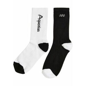 Mr. Tee Zodiac Socks 2-Pack black/white aquarius kép