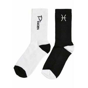 Mr. Tee Zodiac Socks 2-Pack black/white pisces kép