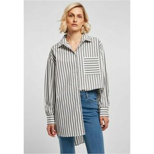Urban Classics Ladies Oversized Stripe Shirt white/darkshadow kép