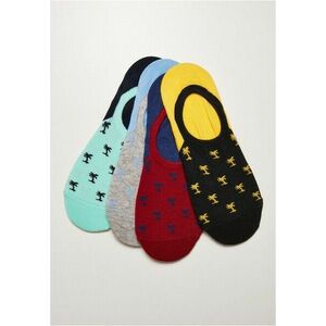 Urban Classics Reccyled Yarn Invisbile Palmtree Socks 4-Pack multicolor kép