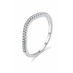 MOISS MOISS Minimalista ezüst gyűrű cirkónium kövekkel R00023 52 mm kép