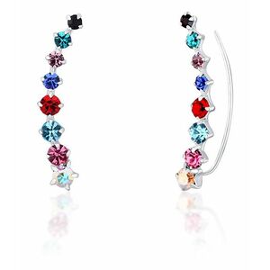 JwL Luxury Pearls JwL Luxury Pearls Bámulatos fülbevaló színes kristályokkal JL0742 kép