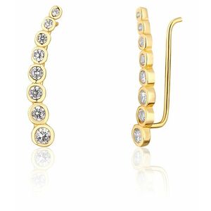 JwL Luxury Pearls JwL Luxury Pearls Aranyozott fülbevaló csillogó kristályokkal JL0743 kép