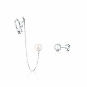 JwL Luxury Pearls JwL Luxury Pearls Aszimmetrikus fülbevaló valódi gyönggyel JL0747 kép