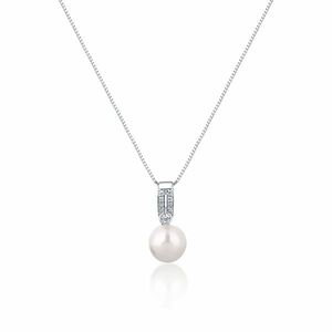 JwL Luxury Pearls JwL Luxury Pearls Elegáns nyaklánc valódi gyönggyel és cirkónium kövekkel JL0748 (lánc, medál) kép