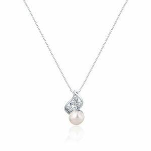 JwL Luxury Pearls JwL Luxury Pearls Gyengéd nyaklánc valódi gyönggyel és cirkónium kővel JL0749 (lánc, medál) kép