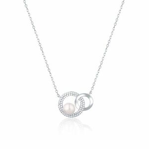 JwL Luxury Pearls JwL Luxury Pearls Divatos nyaklánc valódi gyönggyel és cirkónium kővel JL0751 (lánc, medál) kép