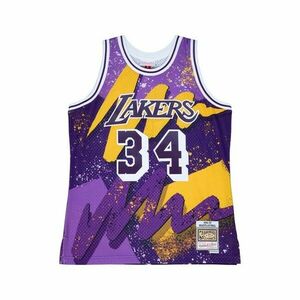 Mitchell & Ness Los Angeles Lakers #34 Shaquille O'Neal Hyper Hoops Swingman Jersey purple kép