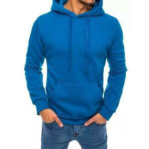 Férfi szabadidős kapucnis pulóver kék kép
