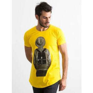 Sárga férfi nyomtatott ing kép