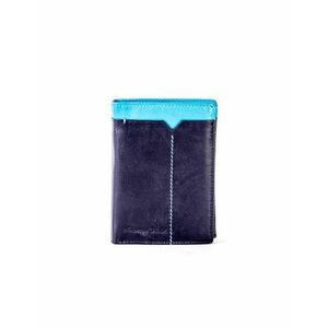 Fekete és kék férfi bőr pénztárca kép