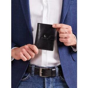 Fekete függőleges férfi bőr pénztárca kép