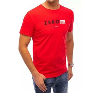 Férfi póló ZERO piros színnel nyomtatva kép