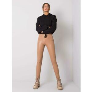 Női organikus bőr leggings Briana RUE PARIS világosbarna kép