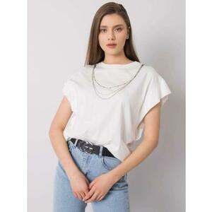 Női póló nyaklánccal Arianna RUE PARIS fehér kép