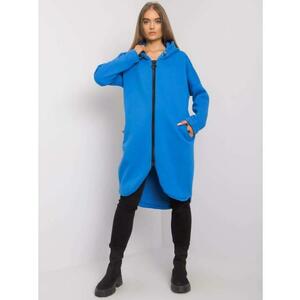 Női kapucnis zsebes kapucnis pulóver SAIGE kék kép