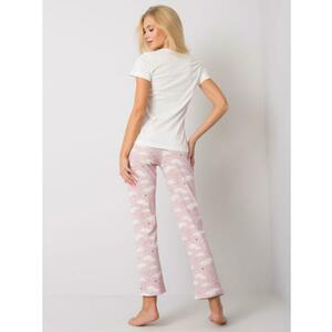 Női nyomtatott pizsama kétrészes ASIF fehér kép