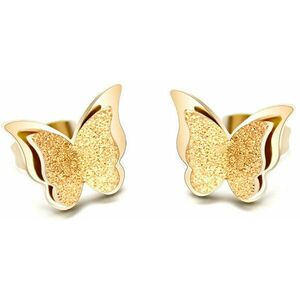 Troli Troli Aranyozott pillangó fülbevaló Metal Butterfly KES-048-GOLD kép