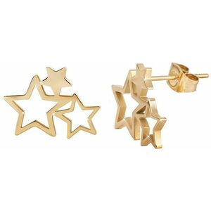 Troli Troli Aranyozott acél fülbevaló három csillaggal kép
