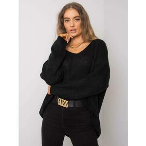 Női túlméretezett pulóver Stella OCH BELLA fekete kép