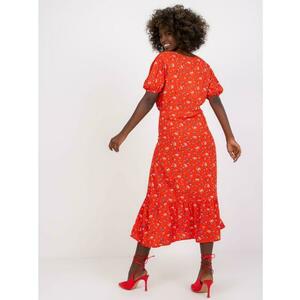 Női nyomtatott midi ruha RUE PARIS piros kép
