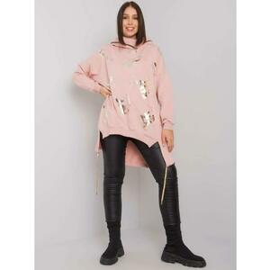 Női kapucnis pulóver plus size PAULIE pink kép