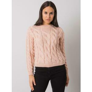Női kockás pulóver Florianna RUE PARIS világos rózsaszínű kép