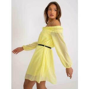 Női csíkos ruha AMELINE sárga kép