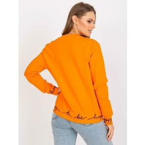 Női cipzáras kapucnis pulóver PIA narancssárga kép
