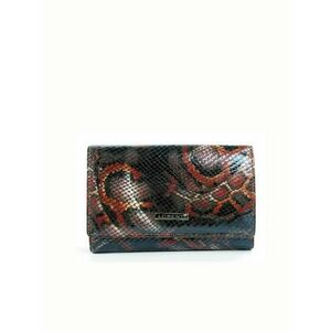 Női bőr pénztárca KIERON mintával fekete piros kép