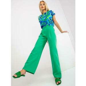 Női széles szárú nadrág zsebekkel HUNT zöld kép