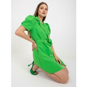 Női rövid ujjú elegáns koktélruha ZIPPA világos zöld kép