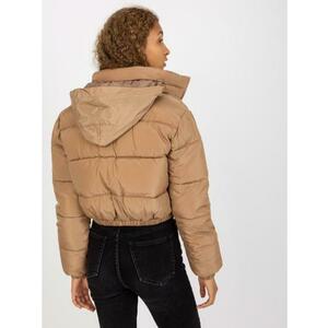 Női kapucnis rövid téli kabát ISELINE barna kép