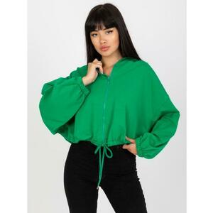 Női kapucnis pulóver RUE PARIS zöld kép