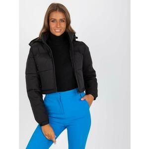 Női téli rövid kapucnis kabát RENATA fekete kép