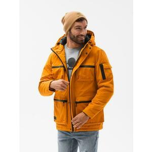 Férfi téli steppelt kabát ADAM mustár kép