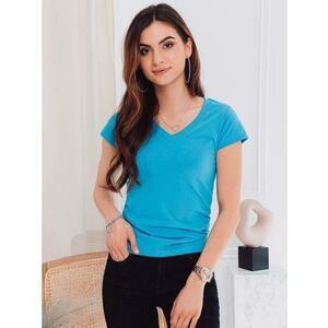 Női egyszínű póló KATY türkizkék kép
