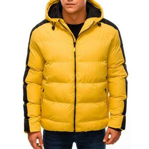 Férfi téli steppelt kabát MAX sárga kép