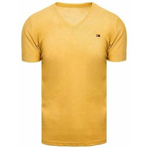 sárga póló hímzéssel és v-nyakkal kép