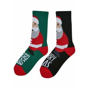 Urban Classics Fancy Santa Socks 2-Pack multicolor kép