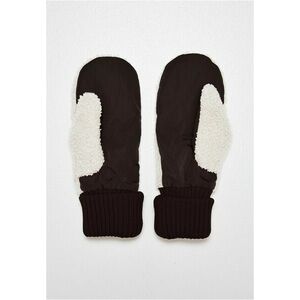 Urban Classics Nylon Sherpa Gloves black/offwhite kép