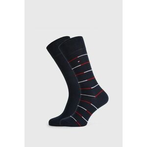 2 darab sötétkék Tommy Hilfiger Stripe zokni egy csomagban kép