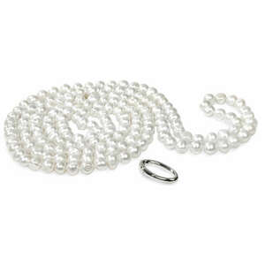 JwL Luxury Pearls JwL Luxury Pearls Hosszú fehér igazgyöngy nyaklánc JL0076 kép