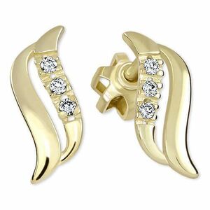 Brilio Brilio Gyengéd sárga arany fülbevaló kristályokkal 239 001 00519 kép