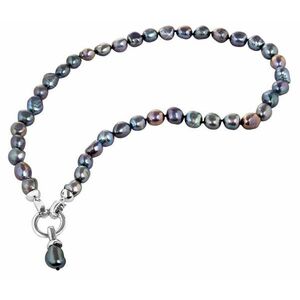 JwL Luxury Pearls JwL Luxury Pearls Valódi fémes kék gyöngyből készült nyaklánc JL0561 kép