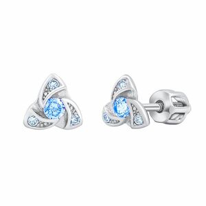 Silvego Silvego AVA ezüst fülbevaló kék és fehér Brilliance cirkóniumkövekkel, Zirconia SILVEGOB70497BDSLB kép
