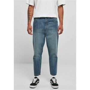 Urban Classics Cropped Tapered Jeans middeepblue kép
