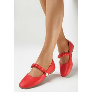 Piros színűek Balerina lapossarkú cipő kép