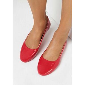 Piros színűek balerina lapossarkú cipő kép